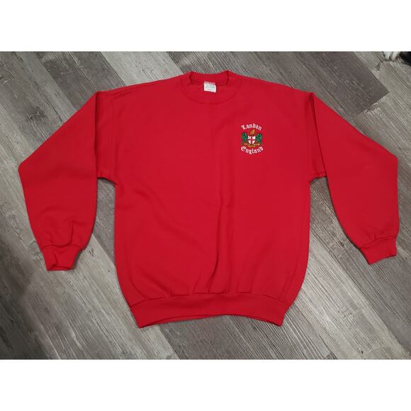 Red London England Sweater Made in UK | Size Medium - Picture 2 of 8